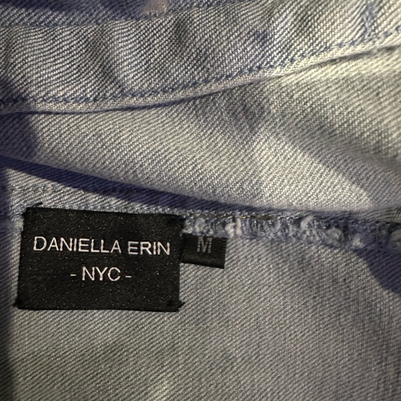 Daniella Erin NYC Fox Fur lined Fox Collar Denim Jacket NWOT - Picture 3 of 9